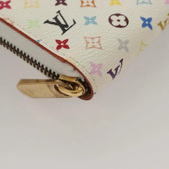 LOUIS VUITTON Monogram Multicolor Zippy Wallet White M60241 LV Auth 131100 - Picture 11 of 16